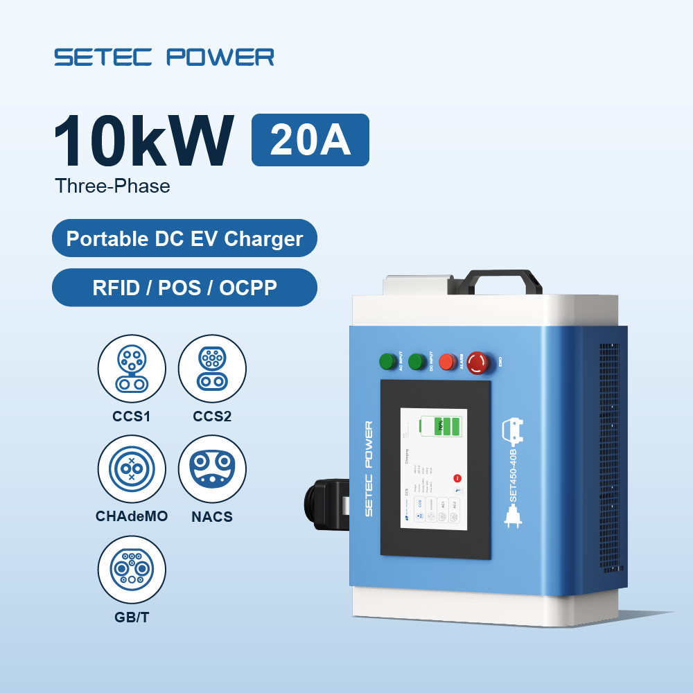 Portable Ev Charger - Travel Home 10kW High-Speed Portable Mobile