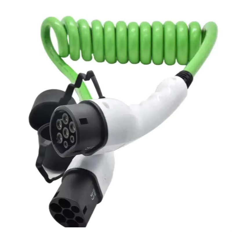 Ev Charging Cable - IEC 62196 32A Single Phase Spiral