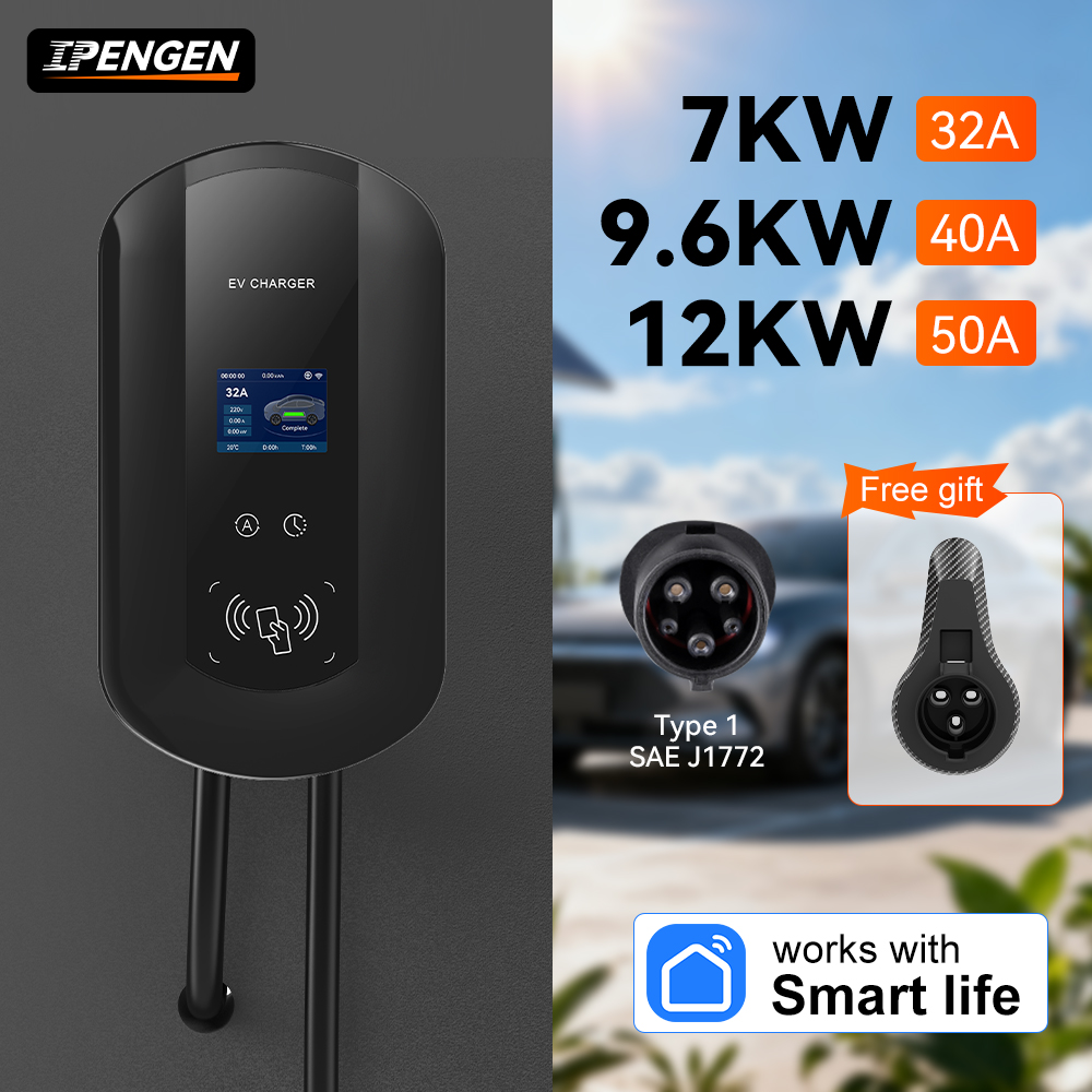 Ev Charging Cable - IPENGEN 32A/40A/50A EV Charging Station 7/9.6/11KW