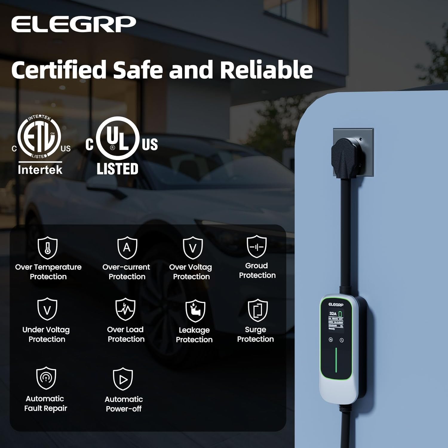 ELEGRP 32 Amp Portable Electri - огляд і ціна Portable Ev Charger