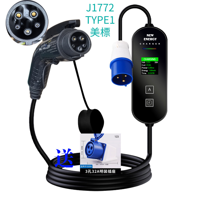 EU/UK Plug CEE 32A/16A Portabl - огляд і ціна Portable Ev Charger 32A Type 2 Cee Plug