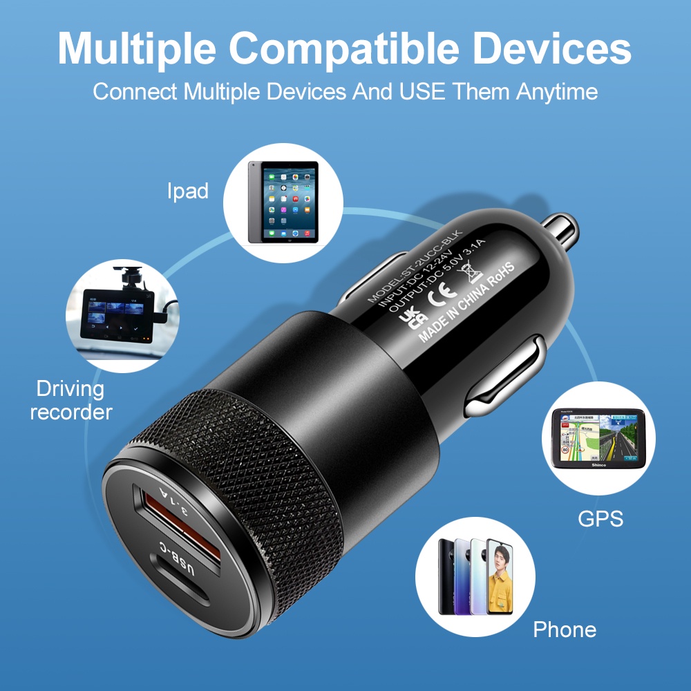 66W USB Car Charger Type C Fas - огляд і ціна Fast Ev Charger