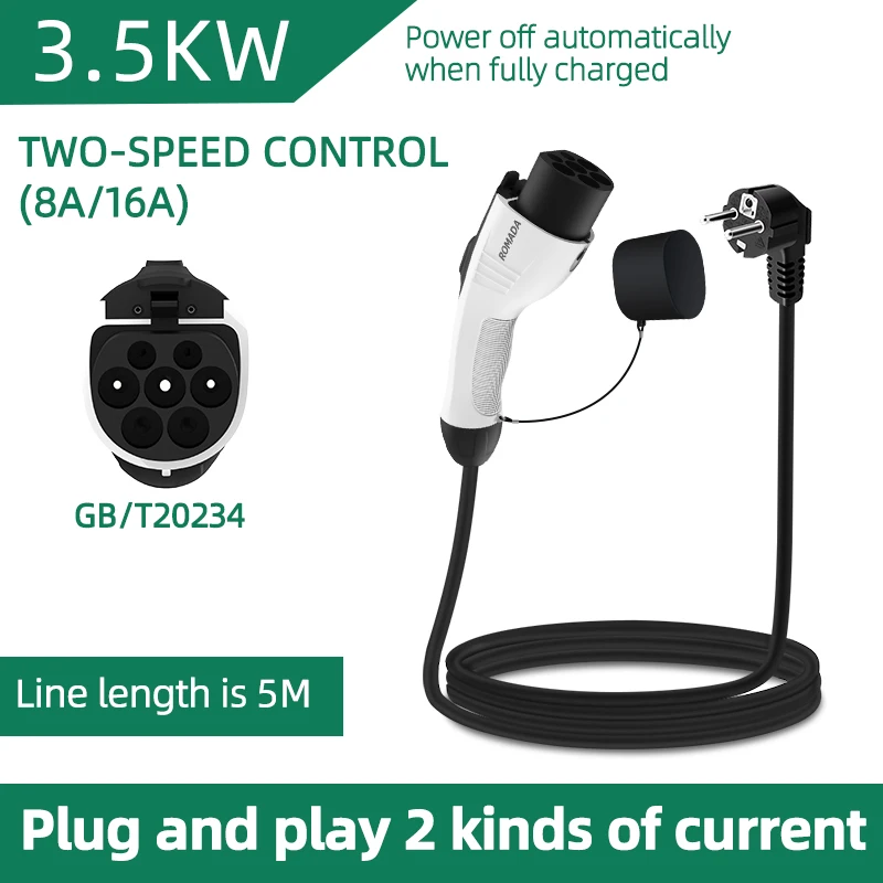 For Electric Vehicle 3.5KW 16A - огляд і ціна Ev Charger Adapter