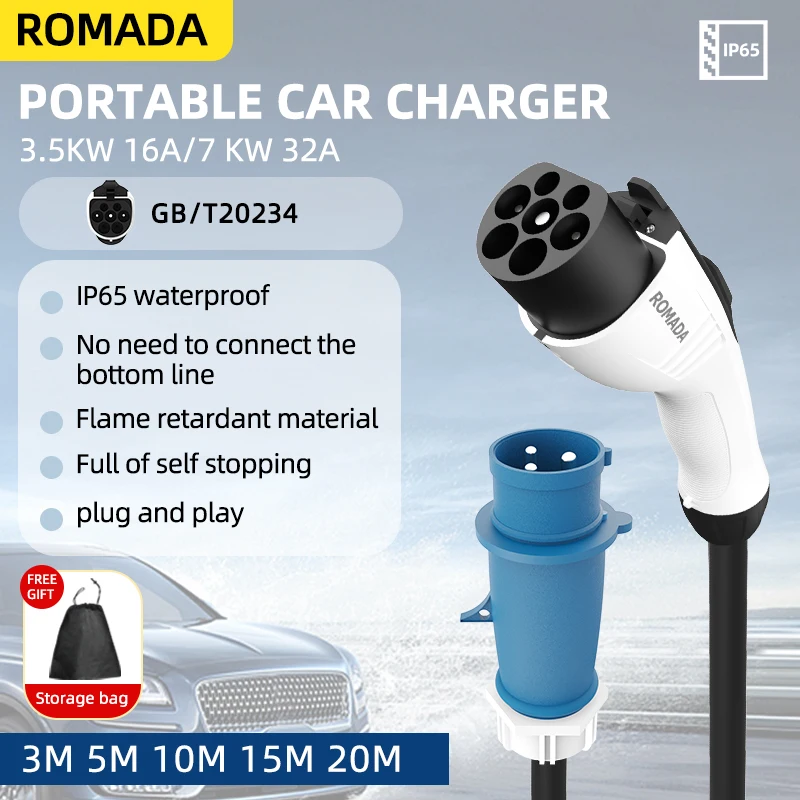 For Electric Vehicle 3.5KW 16A - огляд і ціна Ev Charger Adapter