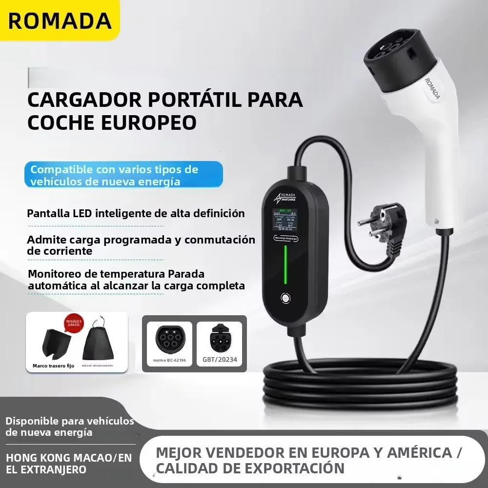 ROMADA 7KW 32A EV Portable Cha - огляд і ціна Ev Charger Adapter