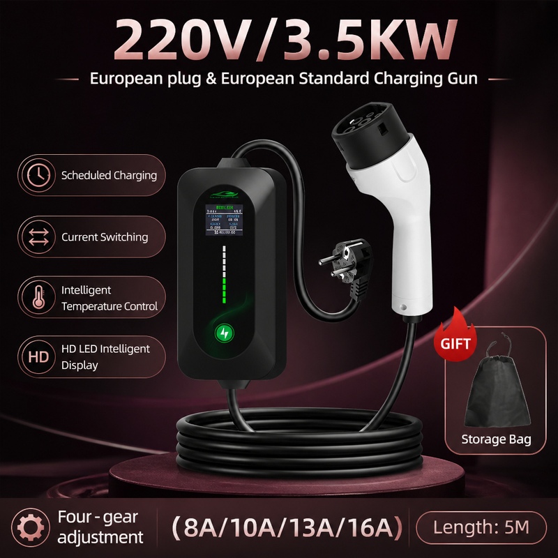ROMADA 3.5KW Eletric Vehicle C - огляд і ціна Portable Ev Charger